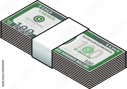 A bundle of $100 notes.