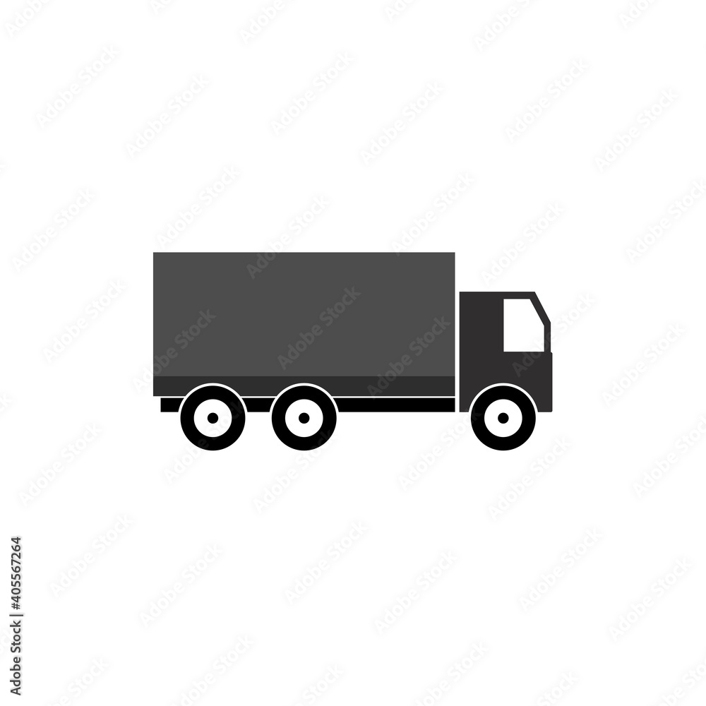 Truck on a white background, vector illustration	