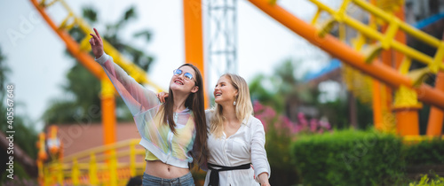 LGBT concept, Young women a...