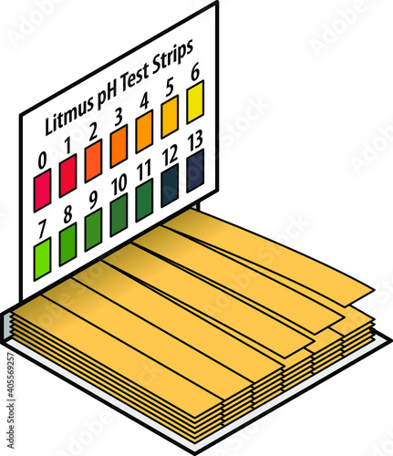 A pack of litmus paper / tear-off litmus test strips.