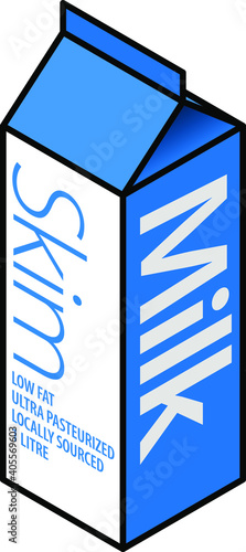 A carton of skim milk.