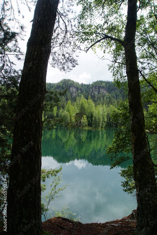 Adršpašské jezioro Piaskownia
Adršpašské jezero Pískovna, Piskovna lake, Czech republic, July 2020