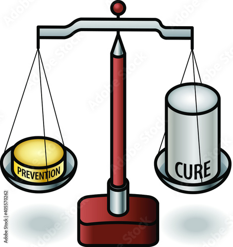 Obraz na plátne Concept: An ounce of prevention is worth a pound of cure.