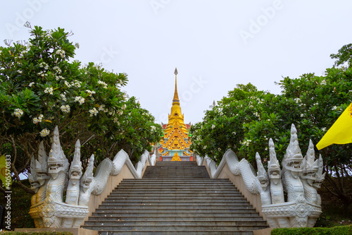 Schilderij op canvas Wat Thang Sai, Buddhist temple in prachuap kirikhan Thailand