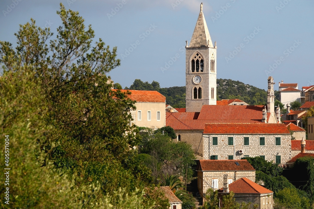 Small picturesque town Lastovo on island Lastovo, Croatia.