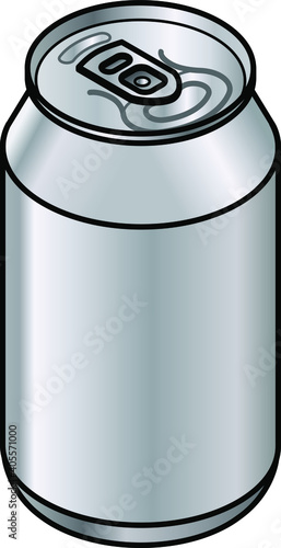 A generic unlabelled aluminium drink can - 330/350/355/375 mL - 11.6/12.3/12.5/13.2 fl oz - 11.2/11.8/12/12.7 US fl oz.