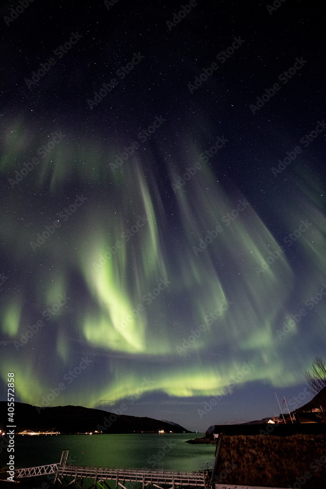 Aurora patters in Tromso Norway