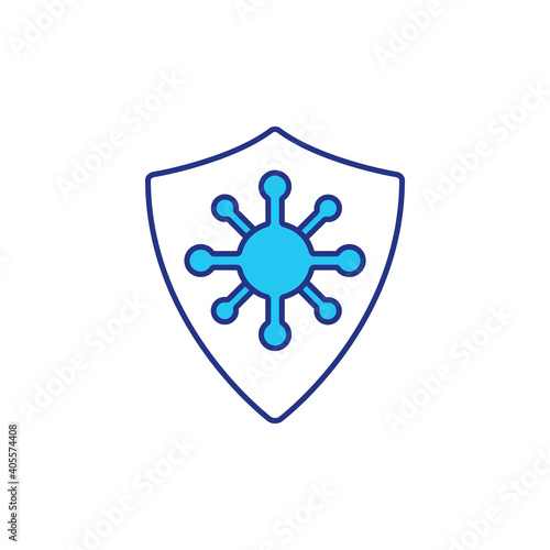 Protection from dangerous viruses RGB color icon. Special medicaments for improving your imune system defence. Dealing with worldwide dangerous pandemic. Isolated vector illustration