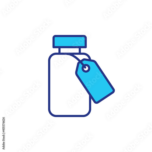Jar of pills RGB color icon. Medicaments for dealing with body diseases. Professional medical help with health issues. Giving people proper treatment items. Isolated vector illustration