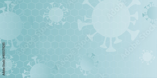Covid 19 design banner - coronavirus sars cov 2 - sleek blue design