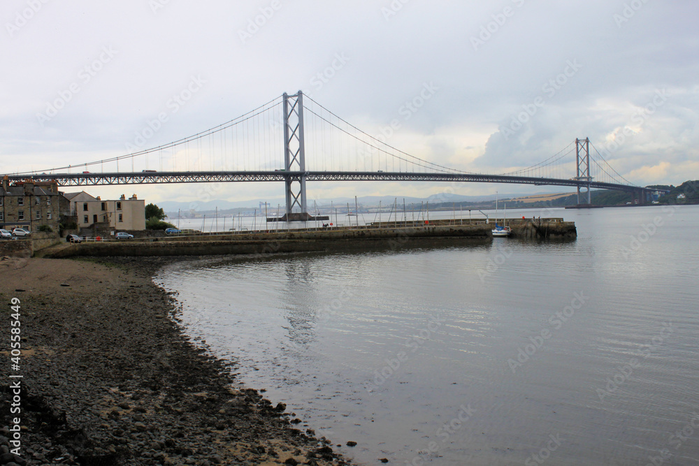 A view of the Forth Road Bridge in Scotland A view of the Forth Road Bridge in Scotland