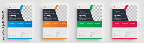 flyer. creaive corporate official business agency marketing flyer magazine leaflet poster with creative abstract shape advertising design template print
