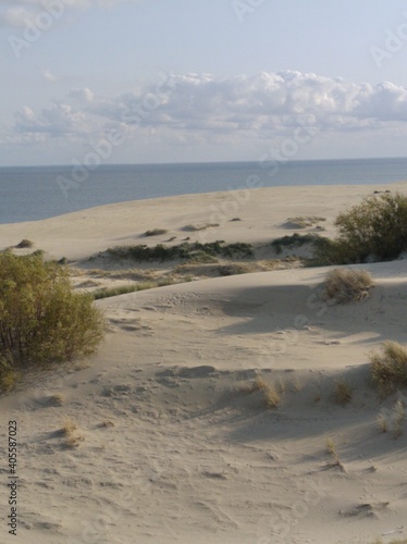 sand dunes and sea