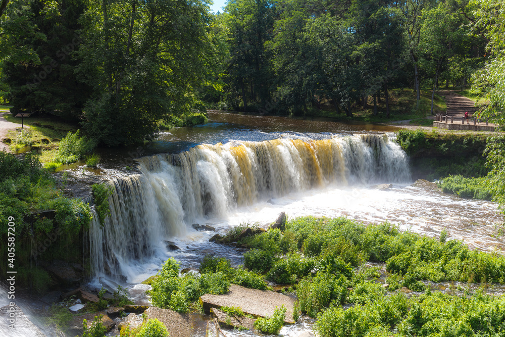 Keila waterfall in Estonia. Summer, long exposure ar daytime. Keila waterfall in Estonia. Summer, long exposure ar daytime.