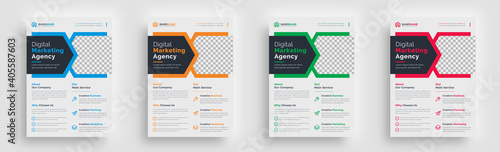 flyer. creative corporate abstract shape trendy flyer magazine leaflet design with creative abstract geometric shape template design