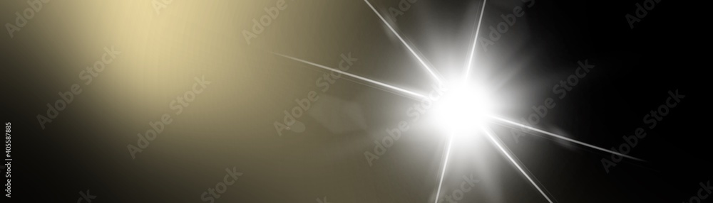 Horizontal long banner. Abstract background with diagonal ray of light. Yellow and black gradient wallpaper. Horizontal long banner. Abstract background with diagonal ray of light. Yellow and black gradient wallpaper.