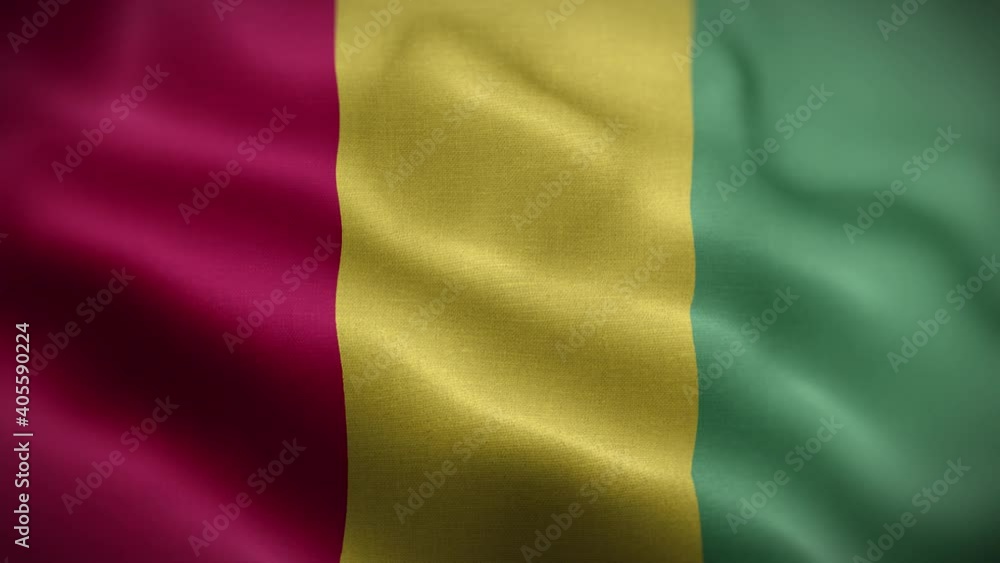 Guinea Flag Textured Waving Front Background HD Guinea Flag Textured Waving Front Background HD