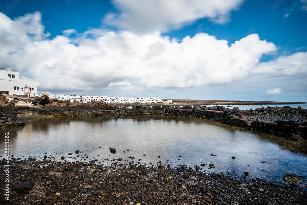 Natural pool in Punta Mujeres, a village located in the north east Lanzarote