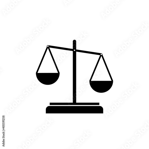 Scale of justice simple black icon on white