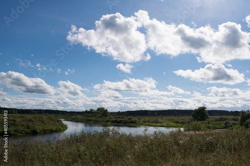 clouds over the river