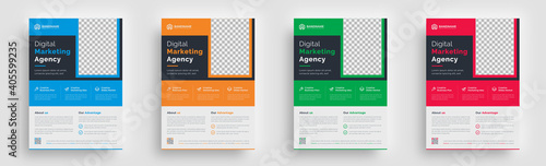 flyer. multipurpose creative corporate  trendy unique flyer official corporate flyer with geometric shape advertising abstract magazine leaflet design template