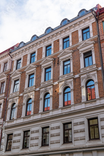 Beautiful luxury Real estate flat building with Detailed facade mix © Sebastian