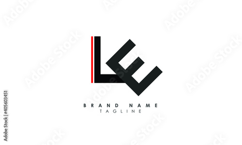 Alphabet letters Initials Monogram logo LE, EL, L and E, Alphabet Letters LE minimalist logo design in a simple yet elegant font, Unique modern creative minimal circular shaped fashion brands