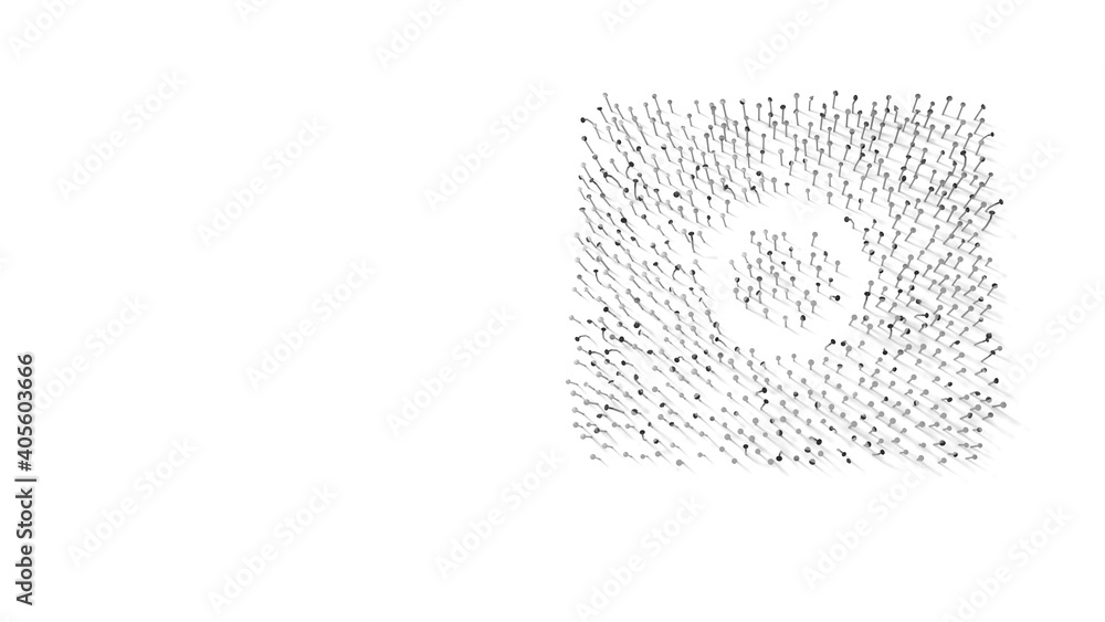 3d rendering of nails in shape of symbol of japan with shadows isolated on white background 3d rendering of nails in shape of symbol of japan with shadows isolated on white background
