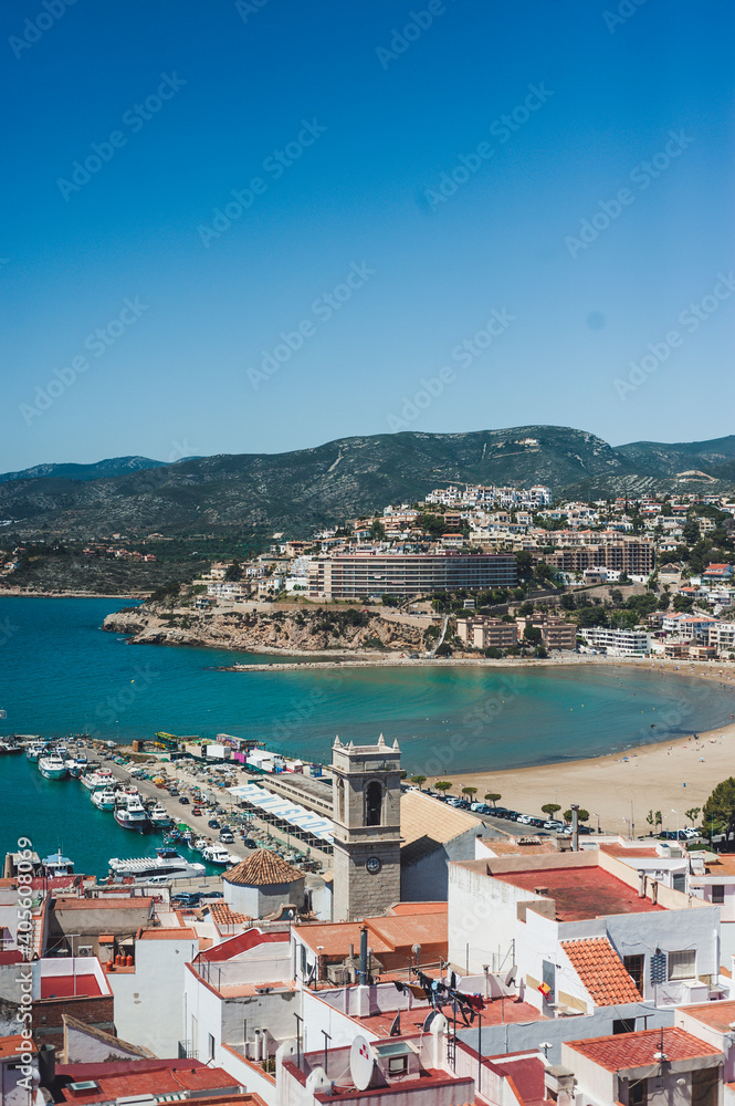 View of the sea in Peñiscola, Spain
