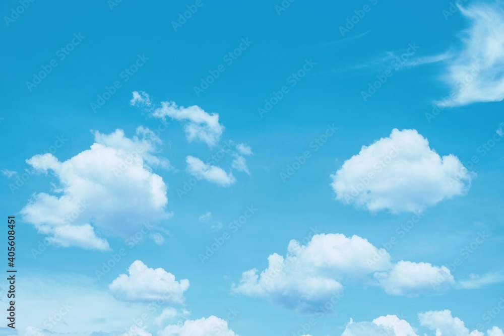 Sky in pastel tones for the background. White clouds on a nice day. The weather of the winter sky. Sky in pastel tones for the background. White clouds on a nice day. The weather of the winter sky.