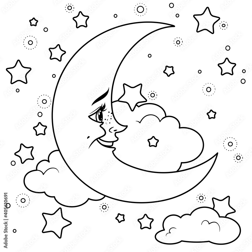 Animated Smiling Moon