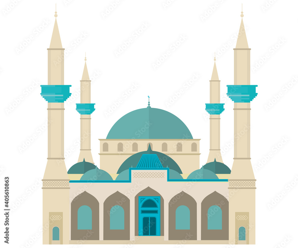 Vector mosque illustration