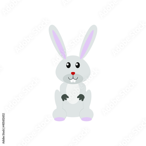 children s drawing of a cute rabbit baby