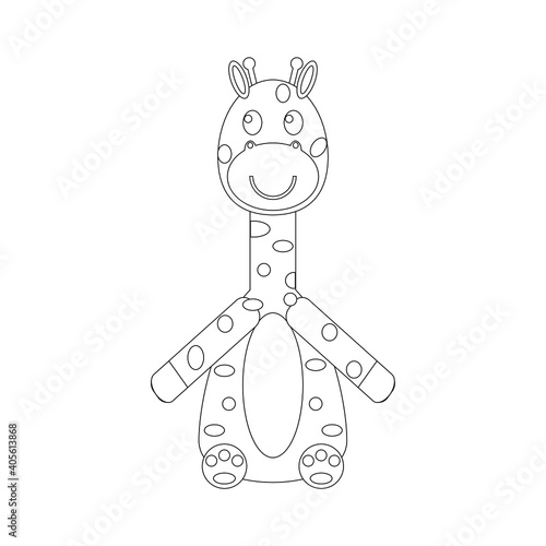 children's drawing of a cute baby giraffe