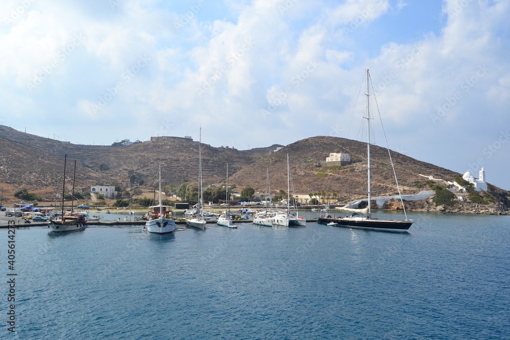 Boats in Mykonos island, Greece