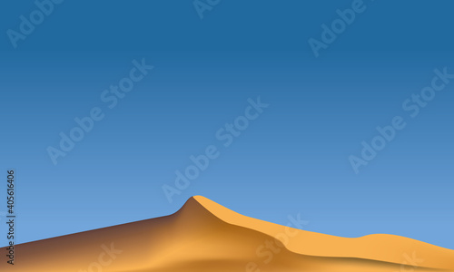 Vectorial desert and sand dunes.