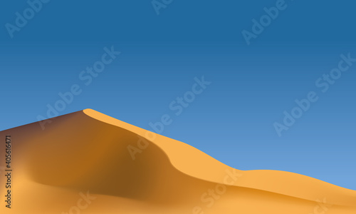 Vectorial desert and sand dunes.