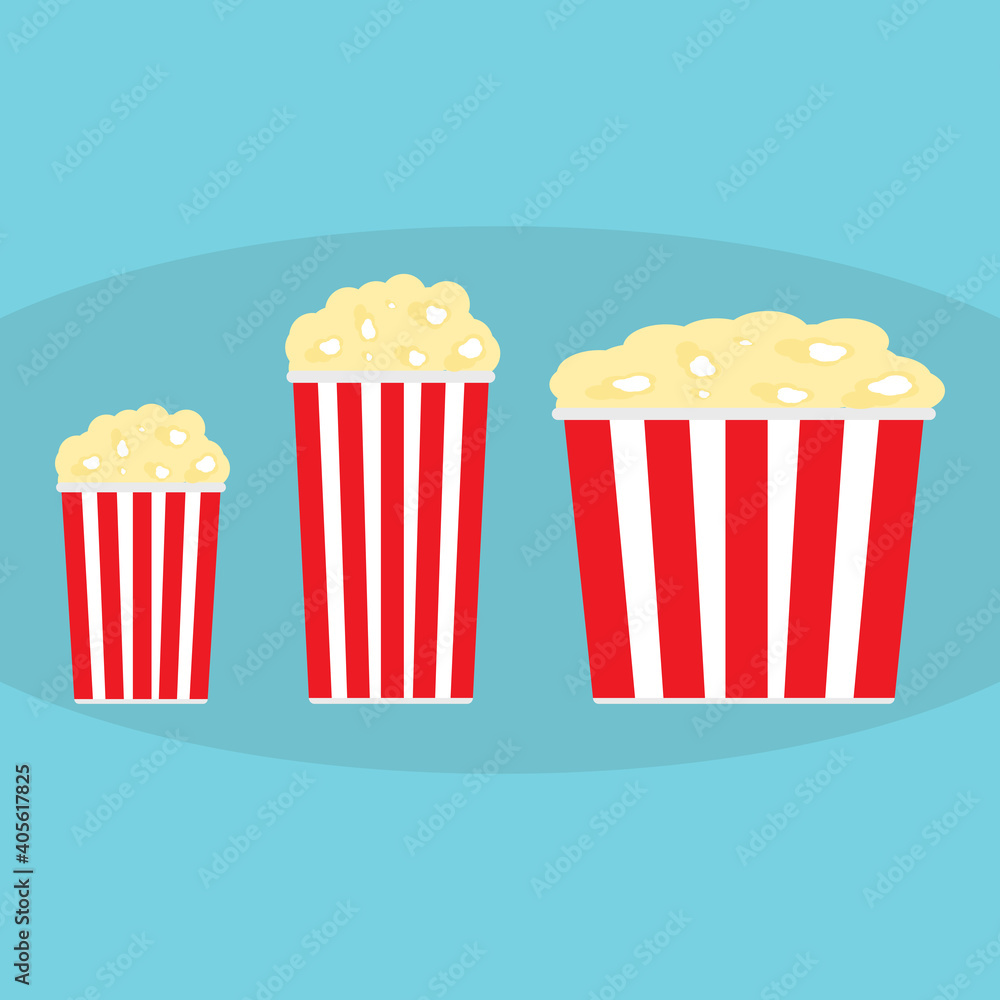 Popcorn icon. Vector illustration.