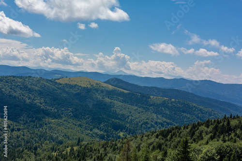 Summer nature landscape of Karpaty Mountains. a © Kate