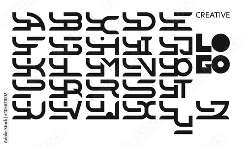 Alphabet for logo company. a modern vector design