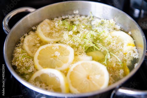 Making Elderflower Cordial
