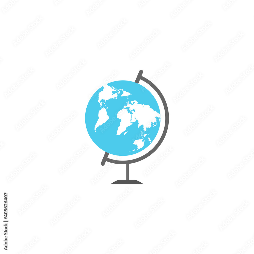 Earth globe ball icon. Vector illustration.