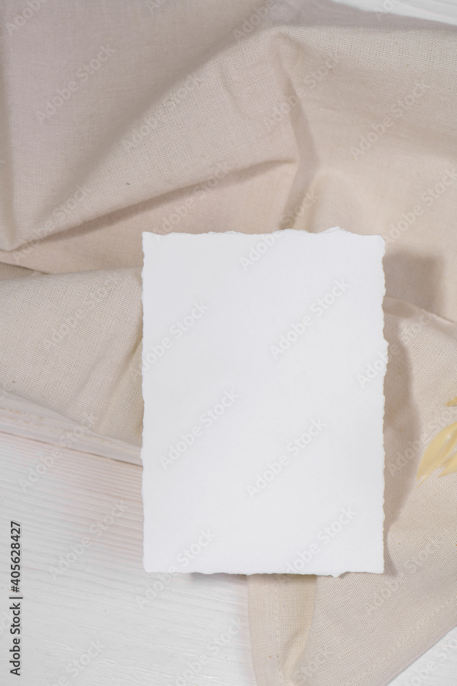 5x3,5 Card mockup template, empty stationery card with dry plants flower and natural linen on a white background and design element for wedding invitation, rsvp, thank you card, greeting 5x3,5 Card mockup template, empty stationery card with dry plants flower and natural linen on a white background and design element for wedding invitation, rsvp, thank you card, greeting