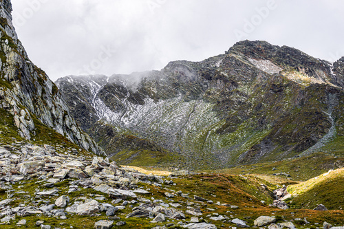 Fototapeta Naklejka Na Ścianę i Meble -  The alpine landscapes of Valpelline near the town of Aosta, Italy - August 2020.