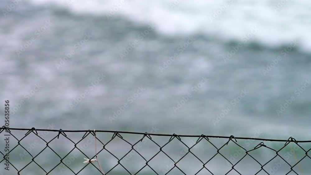 Ocean waves during winter storm in slow motion Ocean waves during winter storm in slow motion
