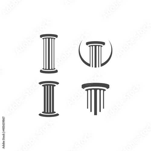 Pillar Logo Template. Column Vector illustration