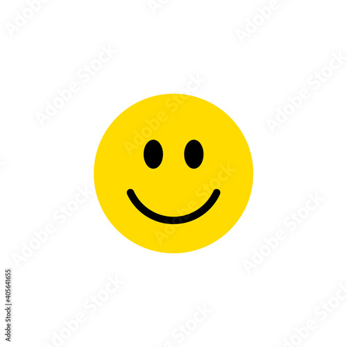 Smile icon. Profile icon. Happy smile. Emoticon face. Happy symbol. Face pictogram. Vector emoji. Good mood. Positive emoji. Ui elements. Yellow smile. Smiley