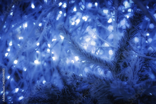 abstract blurry winter blue background