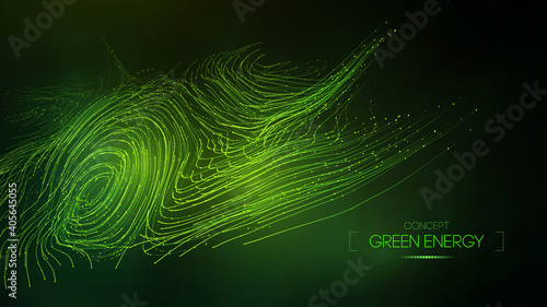 Green energy concept. Vector green technology background. Futuristic vector illustration. photo