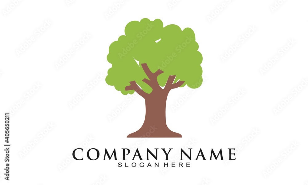 Tree illustration vector logo